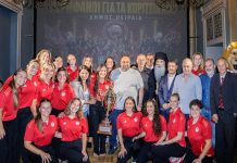 Σε μια βραδιά υπερηφάνειας και δόξας ο Πειραιάς τίμησε την ερυθρόλευκη πρωταθλήτρια Ευρώπης στο πόλο γυναικών